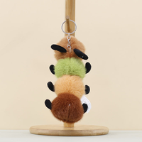 Figurine en peluche série insecte mignon araignée douce porte-clés animaux en peluche personnalisés en maille de coton PP promotion OEM pendentif souple