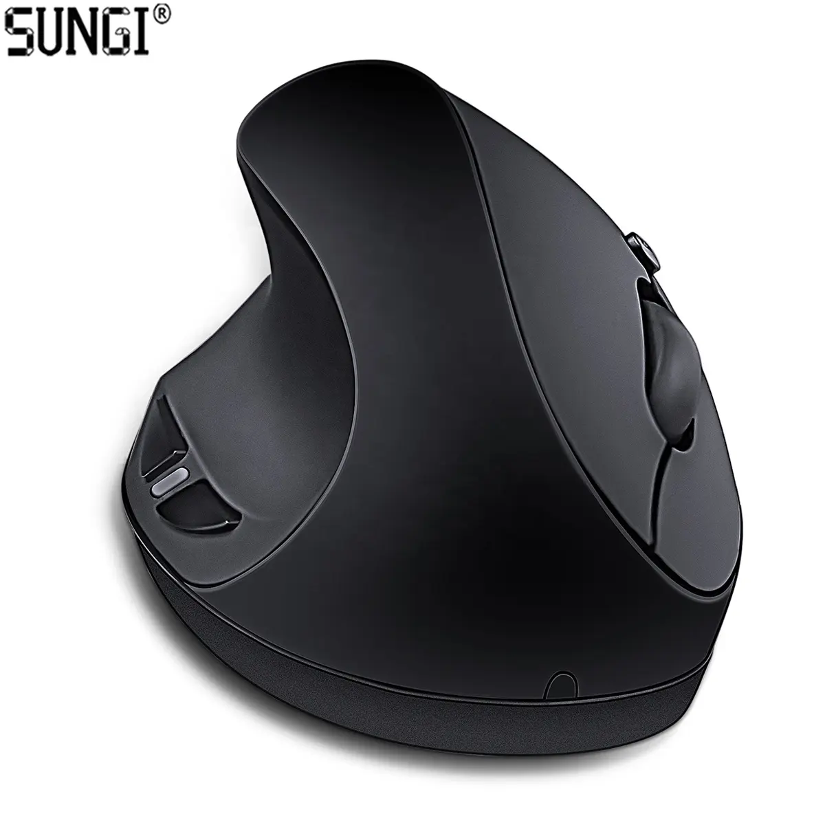 SUNGI-ratón Vertical ergonómico para uso manual, receptor USB inalámbrico, funciona con batería AAA 1000 1200 1600 DPI