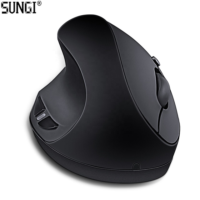 SUNGI Left Hand Ergonomic Vertical Mouse Wireless USB Receiver Mouse Powered by AAA Battery Provide Personal Customization