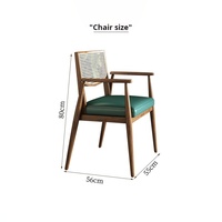 Combinaison table et chaises en bois massif pour café, restaurant occidental, bar, usage commercial