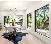 Fenêtres résidentielles triple vitrage pleine hauteur, grandes fenêtres panoramiques pour maison et hôtel