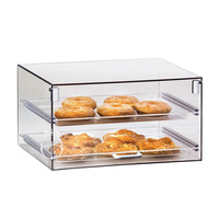Vitrine à gâteaux en acrylique transparent personnalisée, présentoir de pâtisserie, boîte de rangement avec couleur et logo personnalisés pour gâteaux et biscuits
