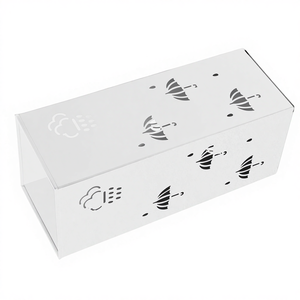 Support à <span class=keywords><strong>parapluie</strong></span> en fer <span class=keywords><strong>blanc</strong></span> moderne de grande taille, style chinois, prix d'usine, avec motif de fleurs d'éléphant du Fujian, capacité double face, finition poudrée - Product Image 3