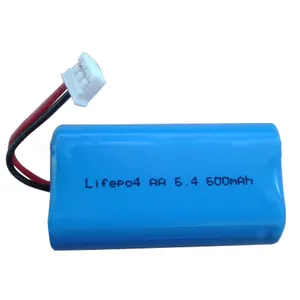 Аккумуляторная батарея Lifepo4 AA 6,4 В 600 мАч с разъемом