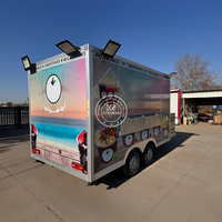 American Standard Sink Taco Street Kiosk Coffee Truck Trailer Bakery Square Street Food Cart Food Truck avec cuisine complète