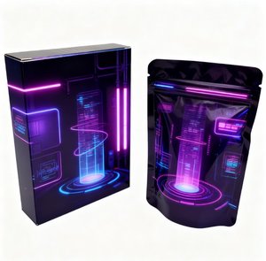 Dây kéo trẻ em chống mùi bằng chứng phân hủy sinh học ba chiều Mylar Túi 3.5g 7g 4x6inch in kỹ thuật số đa thiết kế không có tấm - Product Image 4