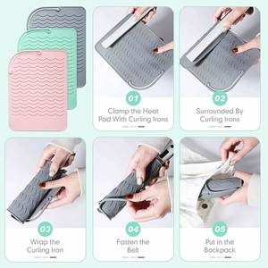Heat Resistant <b>Silicone</b> Heat Mat for Curling Irons, Hair Straighteners, Curler Dispensers & Hair Styling <b>Tools</b> - Product Image 5