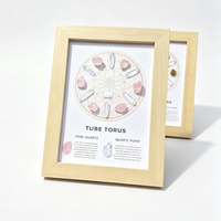 Kit de cadre en grille DIY en cristal poli artisanal, pierres précieuses naturelles, décoration murale de géométrie sacrée, Graines de Vie, Triple Déesse de la Lune