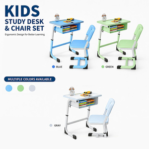 Chaises et tables de classe à faible MOQ, bureau d'étude pour étudiants, ensemble bureau et chaise d'école - Product Image 5