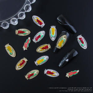 Breloques pour ongles de la <span class=keywords><strong>Vierge</strong></span> Marie motifs d'alliage appuyez sur les ongles avec des breloques San Judas nail art charmes - Product Image 5