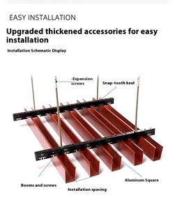เพดานแผ่นกั้นแบบแขวนทำจากอะลูมิเนียมอัลลอยด์แบบมีรูพรุนดีไซน์ทันสมัยจากประเทศไทย - Product Image 3
