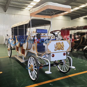 Sightseeing Carriage with Roof Outdoor Christmas Decoration Horse Wagon/romantic Wedding Electric Sightseeing Horse Carriage - Product Image 5