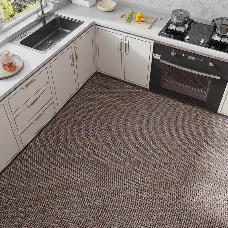 Alfombra tejida de goma - cuadrado gris estrellado