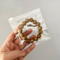 Sac à bijoux en PVC écologique personnalisé, résistant à l'humidité, recyclable, pochette transparente avec fermeture éclair pour emballer des boucles d'oreilles, des colliers, des bagues