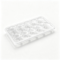 Vente en gros de barquettes en plastique transparent à 10 cavités pour chocolats truffés, boîte d'emballage pour bonbons
