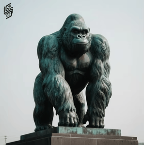 Scultura di Gorilla in Bronzo a Grandezza Naturale Personalizzata <span class=keywords><strong>e</strong></span> Statua di Fauna Selvatica in Metallo per Decorazione di Piazze Esterne - Product Image 5