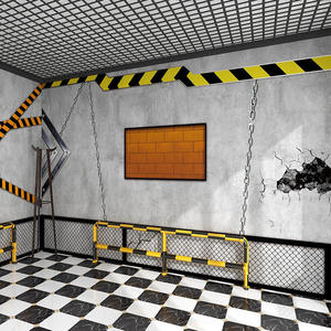 Papier peint de style industriel Script Killer Horror Prison Theme Escape Room Corridor Mural <span class=keywords><strong>Cordon</strong></span> Papier peint de ciment - Product Image 4