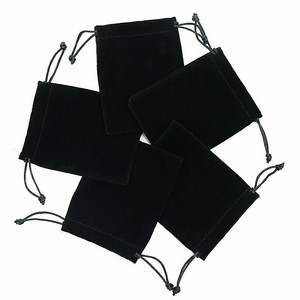 Pochette en velours avec cordon de serrage, logo personnalisé imprimé, sac en tissu doux pour bijoux, cosmétiques, emballage cadeau, étui à cosmétiques durable - Product Image 1
