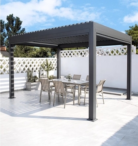 Pergola Bioclimatique Moderne en Aluminium à Lames Orientables, Gazebo d'Extérieur Motorisé avec Fonction Brise-Soleil - Product Image 2