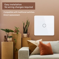 Tuya TYSH 3 Gang Europe Zigbee Tuya Alexa Télécommande Lumière Maison Intelligente Mur Tactile Lumière Wifi Interrupteur Intelligent