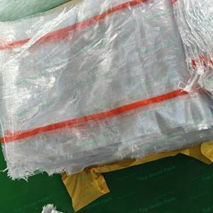 40kg 50kg PP tissé sac de pommes de terre Agriculture Pack Carotte Transparent tissé polypropylène agricole sacs avec cordon de serrage - Product Image 2