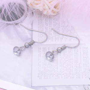 Stainless Steel Ear Hooks With Bead Spring Bowl Pins Pearl <b>Holder</b> Pendant <b>Holder</b> Diy Jewelry Findings - Product Image 3