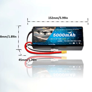 סוללת רחפן FPV בעלת ביצועים גבוהים SAHAMP 5000-5600mAh 3S/4S/6S 30C בצפיפות אנרגיה גבוהה, מצב מוצק, מחבר XT90S 1000 - Product Image 2