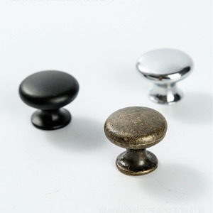 Furniture Handle And <b>Knob</b> Zinc Alloy Round Single Hole Cabinet Drawer Wardrobe <b>Door</b> Handle Durable European Style T1 323 - Product Image 2