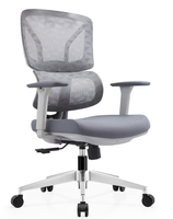 Chaise de bureau pivotante moderne et élégante en maille noire avec base en acier inoxydable pour la maison, le bureau, l'hôpital, l'hôtel - Confortable