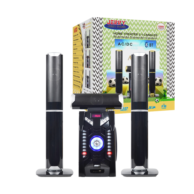 Super Quality Wooden Multimedia Speaker 3.1 Hi-fi Home Cinema System Lighting Home Theater Subwoofer Bluetooth Speaker