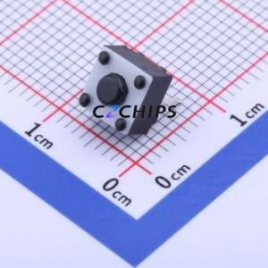 GT-TC164B-H055-L10 Tactile Switch Through hole Component (THT) Switch Single Pole Single Throw Round Button 70gf Through Hole - Product Image 1