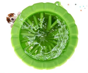 Taza automática inteligente para lavar pies de mascotas al por mayor, limpiador eléctrico de patas de perro, cepillo de limpieza desmontable