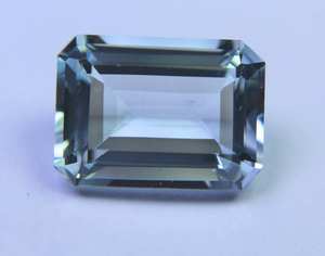 Lote de piedras preciosas de Aguamarina Octágono azul natural, corte facetado, 14x10mm, pieza única - Product Image 1