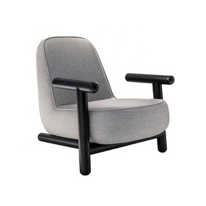 Sièges de salon nordiques pour dortoirs salon fauteuils inclinables avec bras en bois <span class=keywords><strong>fauteuil</strong></span> occasionnel de loisirs en tissu moderne - Product Image 6