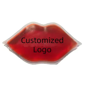 Private custom logo lip ice pack Colorful Gel Ice Pack for Beauty Care Clinic and Salons Lip Shape