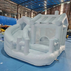 Lớn màu trắng ngoài trời <span class=keywords><strong>Inflatable</strong></span> <span class=keywords><strong>Bouncer</strong></span> trả lại lâu đài trong nhà thương mại nhảy nhà <span class=keywords><strong>Inflatable</strong></span> lâu đài bouncy với <span class=keywords><strong>Slide</strong></span> - Product Image 3