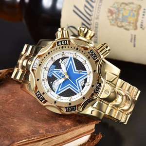 ファッションフットボールクラブクォーツ時計ステンレス鋼ストラップNFLスポーツ旅行使用メンズクォーツ時計 - Product Image 2