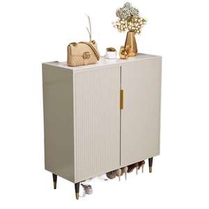 Shoe <b>Cabinet</b> Set Entrance And <b>Bedside</b> <b>Tall</b> Eco Friendly Board Durable Luxurious 10-20 Pairs Standing Type - Product Image 5