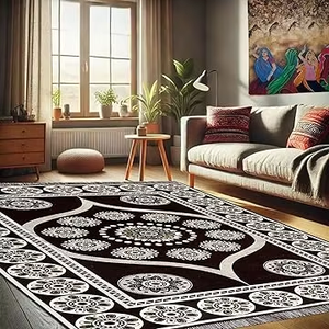 Alfombra de chenilla Premium, alfombra de terciopelo suave de 5x7 pies, perfecta para sala de estar, dormitorio, diseño duradero, alfombra de suelo, hogar elegante - Product Image 2