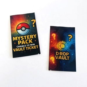 Tùy chỉnh giao dịch thẻ Mylar nhiệt niêm phong túi phim hoạt hình chơi thẻ đứng lên túi nhỏ túi nhựa bao bì lá cho bao bì thẻ - Product Image 2