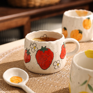 New Arrival Handmade Strawberry <b>Ceramic</b> Coffee <b>Mug</b> Fruit <b>Ceramic</b> <b>Mug</b> and Plate - Product Image 4