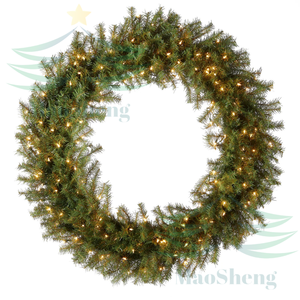 Guirnalda Navideña Preiluminada con LED, Decoración Artificial para Puerta, Adorno Navideño para el Hogar, Venta al por Mayor de Fábrica - Product Image 3