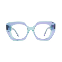 Gafas Ópticas de Montura Grande 2024, Gafas de Acetato de Diseño de Marca de Lujo Personalizadas, Gafas con Decoración de Metal Vintage