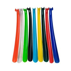 16.5インチロングハンドルシューホーン高齢者男性女性子供子供用耐久性ステンレス鋼とプラスチック材料 - Product Image 5