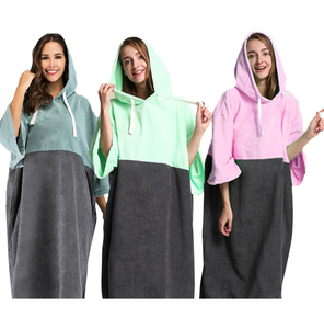 Parka de surf doublée <span class=keywords><strong>Sherpa</strong></span> à manches longues pour adulte Parka de bain unisexe imperméable Combinaison à capuche Robe à <span class=keywords><strong>langer</strong></span> Manteau chaud Poncho de surf - Product Image 6