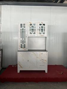 Muebles de cocina modernos de altura completa Gabinete de combinación de metal Gabinete de almacenamiento de cocina grueso - Product Image 6