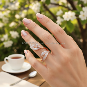 Couleur or Rose, P. Bague à Double épaisseur en argent Sterling 925K, offre spéciale - Product Image 3