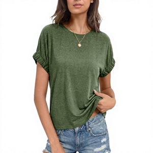 Débardeur de sport respirant pour femme, col rond, manches courtes, dos ajouré en maille, sensation seconde peau, Spandex/Polyester, coupe ample pour le yoga - Product Image 4