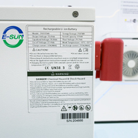 E-SUN 2.5kWh 5kwh 7.2kwh Baterai Penyimpanan Energi Rumah Tangga Berbahan Logam 12v 24v Paket Baterai LiFePO4 untuk Sistem Tenaga Surya Terpencil di Pedesaan