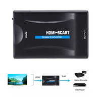 1080P HDMI girişi SCART çıkış ses Video lüks dönüştürücü AV sinyal adaptörü ile USB kablosu kutusu için TV DVD PS4